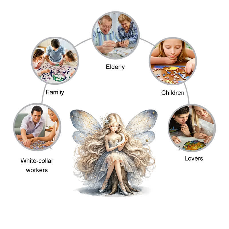 Rubbyoo Moonlight Fairy- Wooden Jigsaw Puzzle - image 2