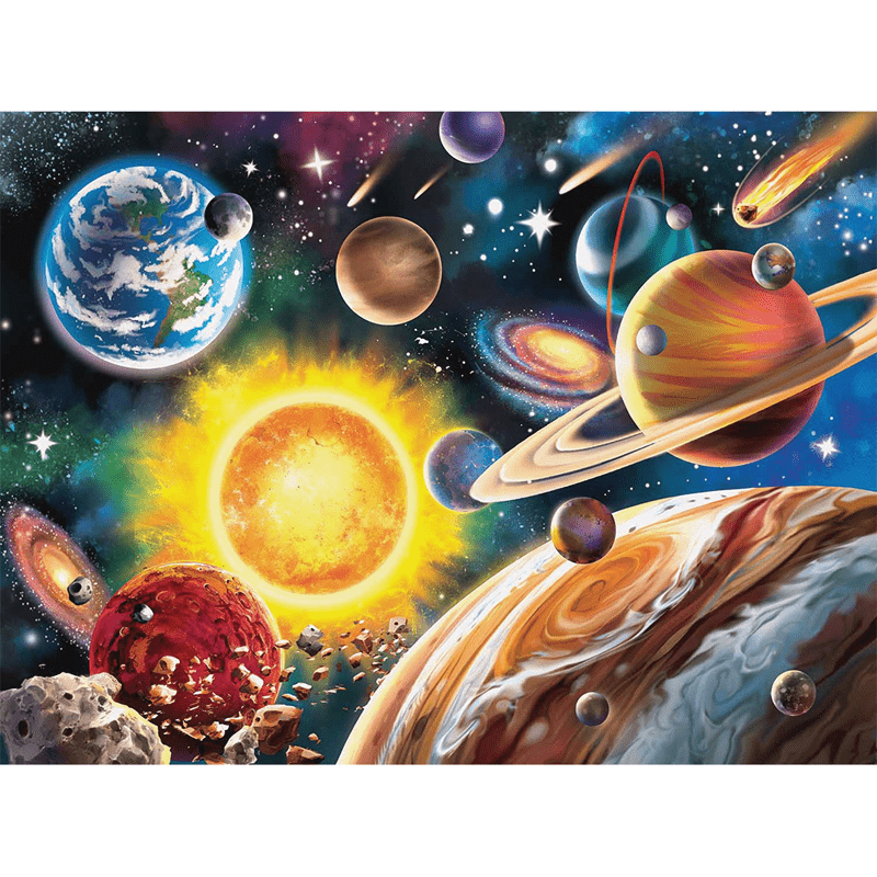 Rubbyoo Solar System - Wooden Jigsaw Puzzle - A2 - Wooden Gift Packaging - image 0