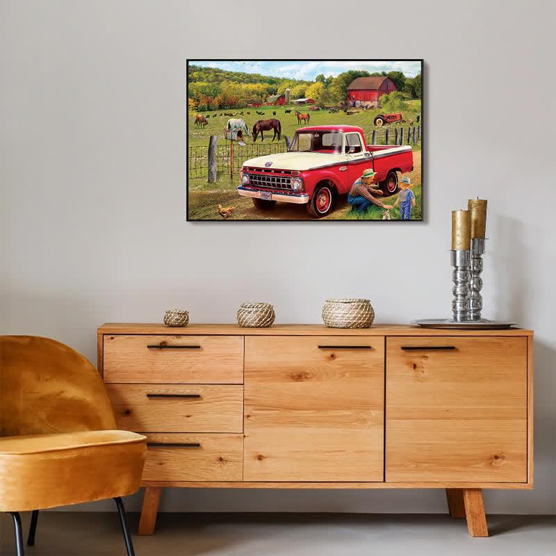 Rubbyoo Grandpa's Old Truck | 1965 Ford Pickup Truck - Wooden Jigsaw Puzzle - image 3