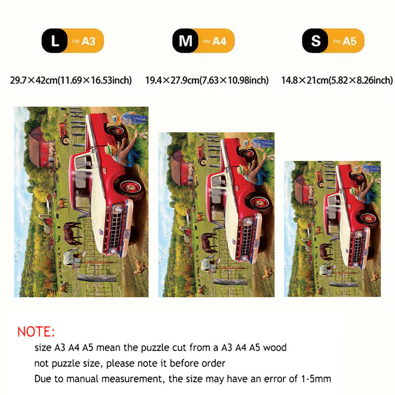 Rubbyoo Grandpa's Old Truck | 1965 Ford Pickup Truck - Wooden Jigsaw Puzzle - image 6