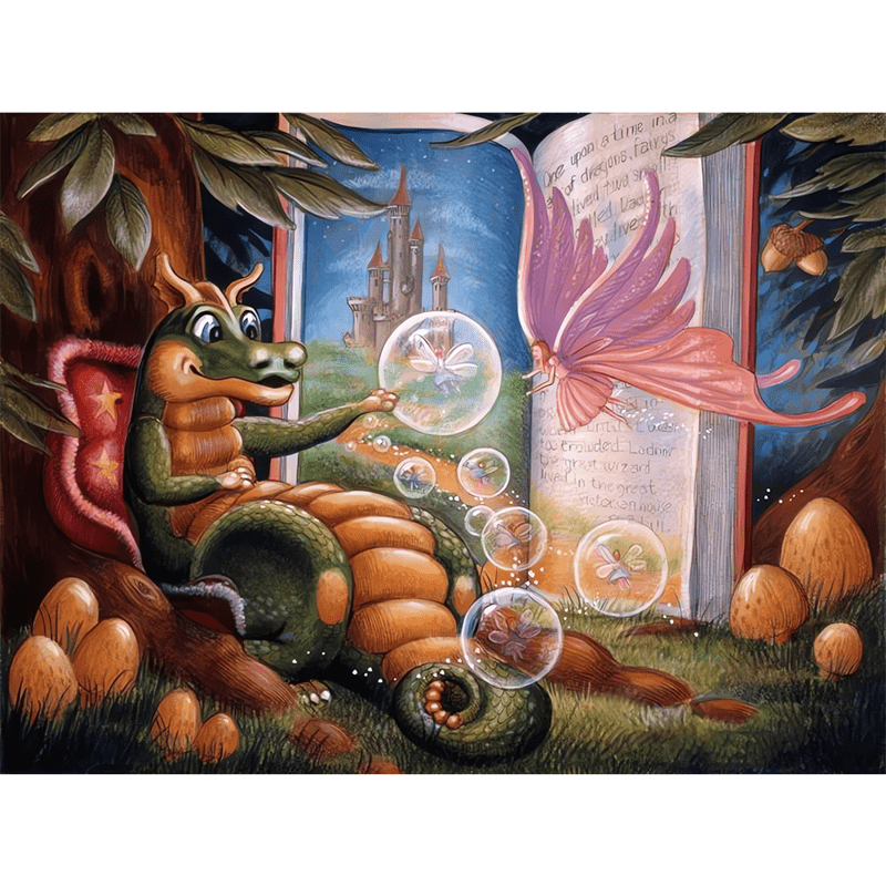 Rubbyoo Dragon Fairy - Wooden Jigsaw Puzzle - A2 - Wooden Gift Packaging - image 0