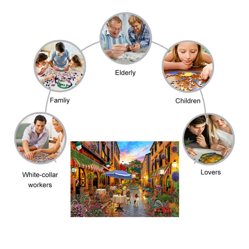 Rubbyoo Biking Through Italy - Wooden Jigsaw Puzzle - image 2