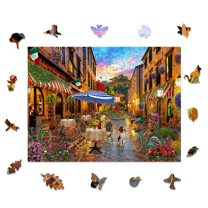 Rubbyoo Biking Through Italy - Wooden Jigsaw Puzzle - image 1