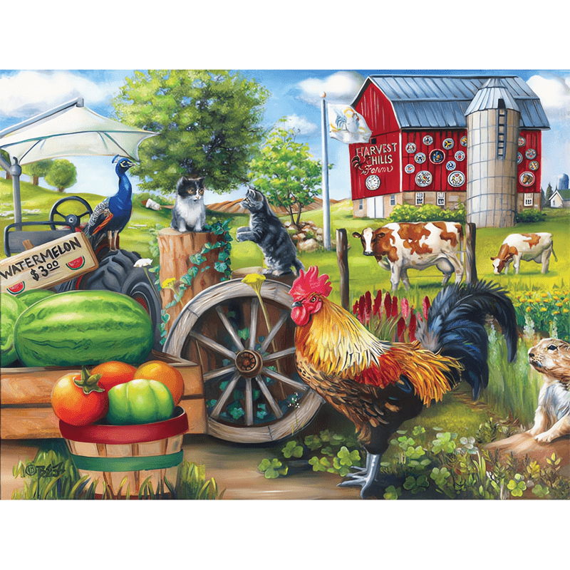 Rubbyoo Harvest Hills - Wooden Jigsaw Puzzle - A2 - Wooden Gift Packaging - image 0