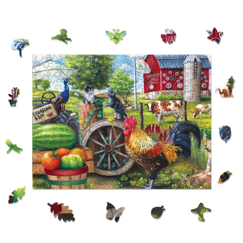 Rubbyoo Harvest Hills - Wooden Jigsaw Puzzle - image 1