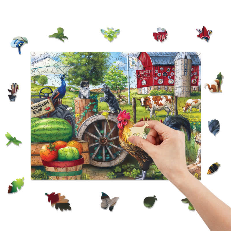 Rubbyoo Harvest Hills - Wooden Jigsaw Puzzle - image 8