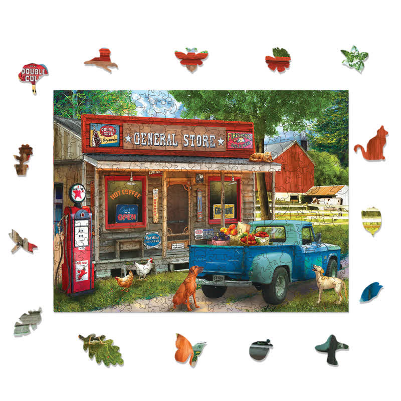 Rubbyoo A Stop at the Store - Wooden Jigsaw Puzzle - image 1