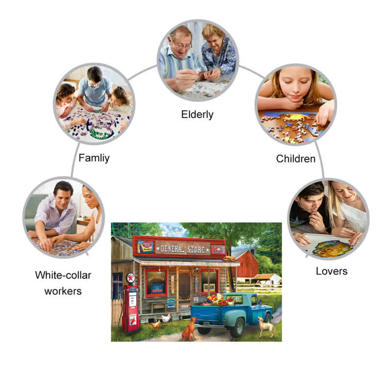 Rubbyoo A Stop at the Store - Wooden Jigsaw Puzzle - image 3