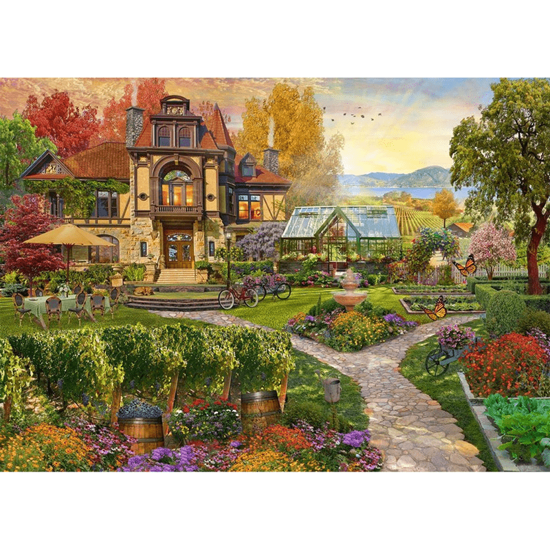 Rubbyoo Vineyard Retreat - Wooden Jigsaw Puzzle - A2 - Wooden Gift Packaging - image 0