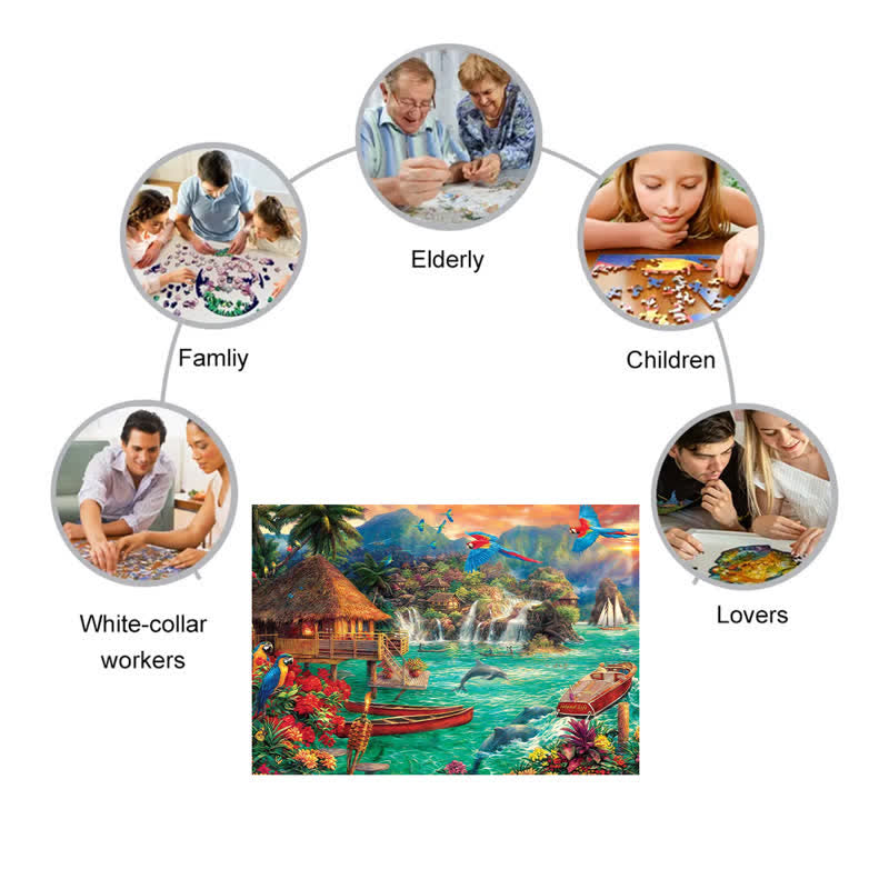 Rubbyoo Island Life  - Wooden Jigsaw Puzzle - image 3