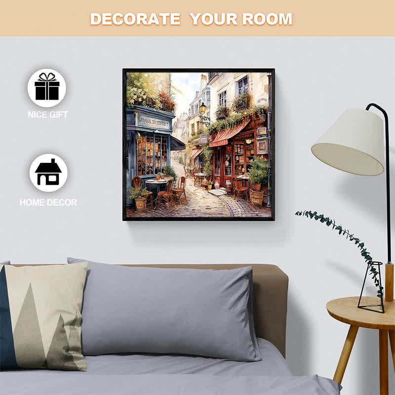 Rubbyoo Cafe in Narrow Alley - Wooden Jigsaw Puzzle - image 2