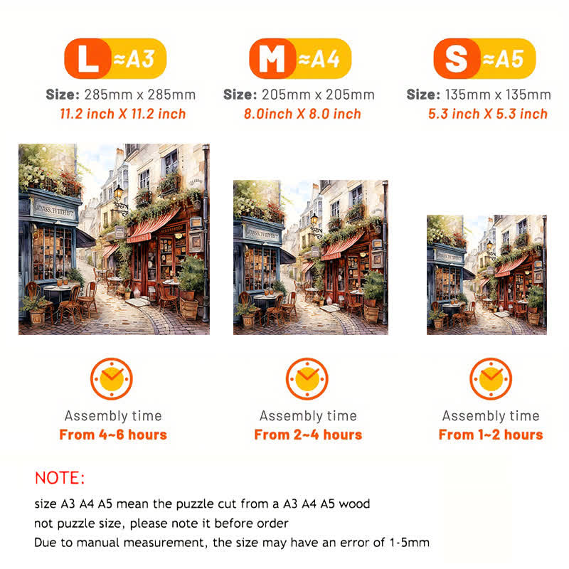 Rubbyoo Cafe in Narrow Alley - Wooden Jigsaw Puzzle - image 4