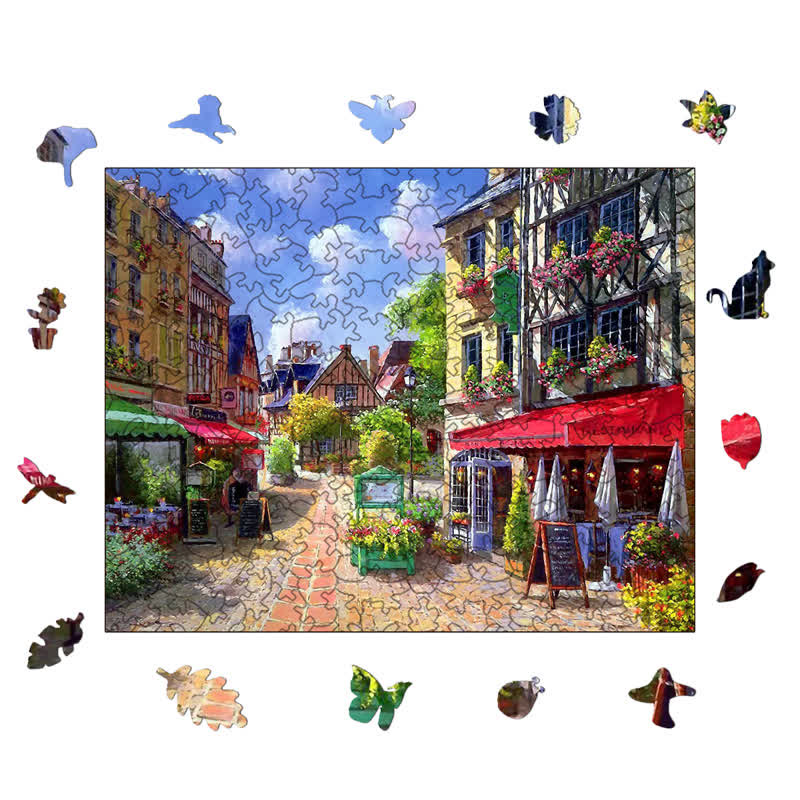 Rubbyoo Cafe in Paris - Wooden Jigsaw Puzzle - image 1