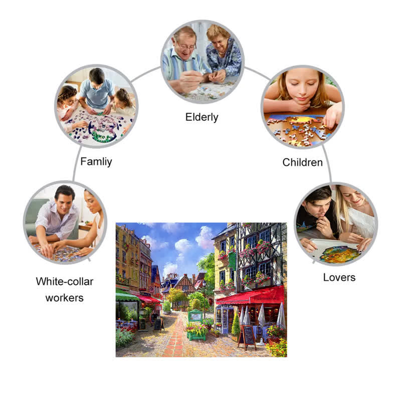 Rubbyoo Cafe in Paris - Wooden Jigsaw Puzzle - image 2