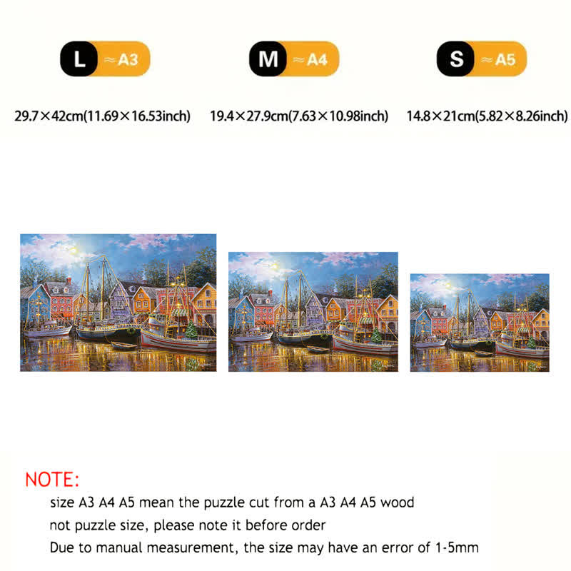 Rubbyoo Ships Aglow - Wooden Jigsaw Puzzle - image 4