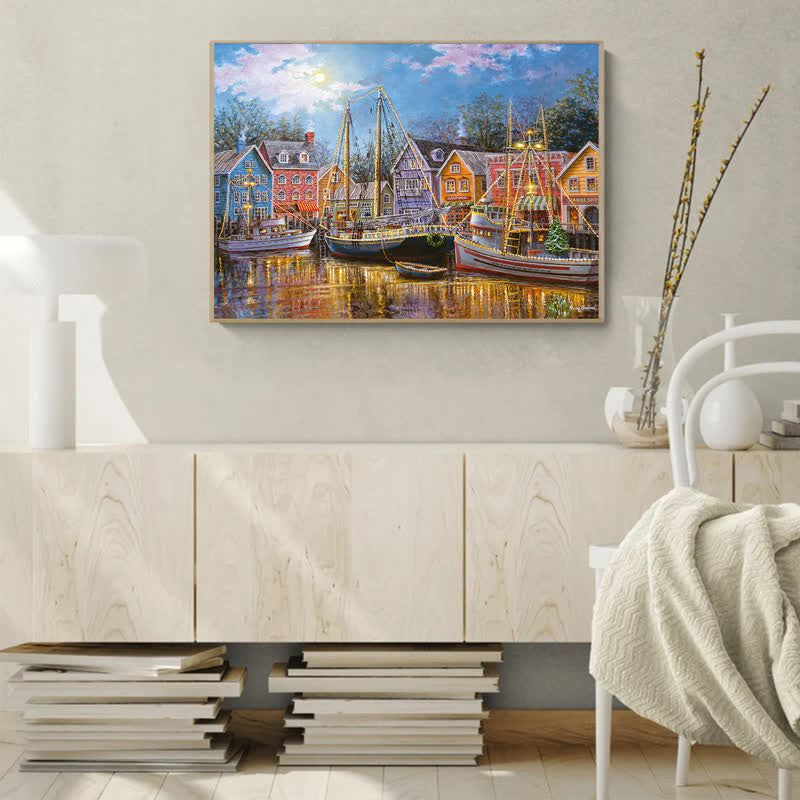 Rubbyoo Ships Aglow - Wooden Jigsaw Puzzle - image 5