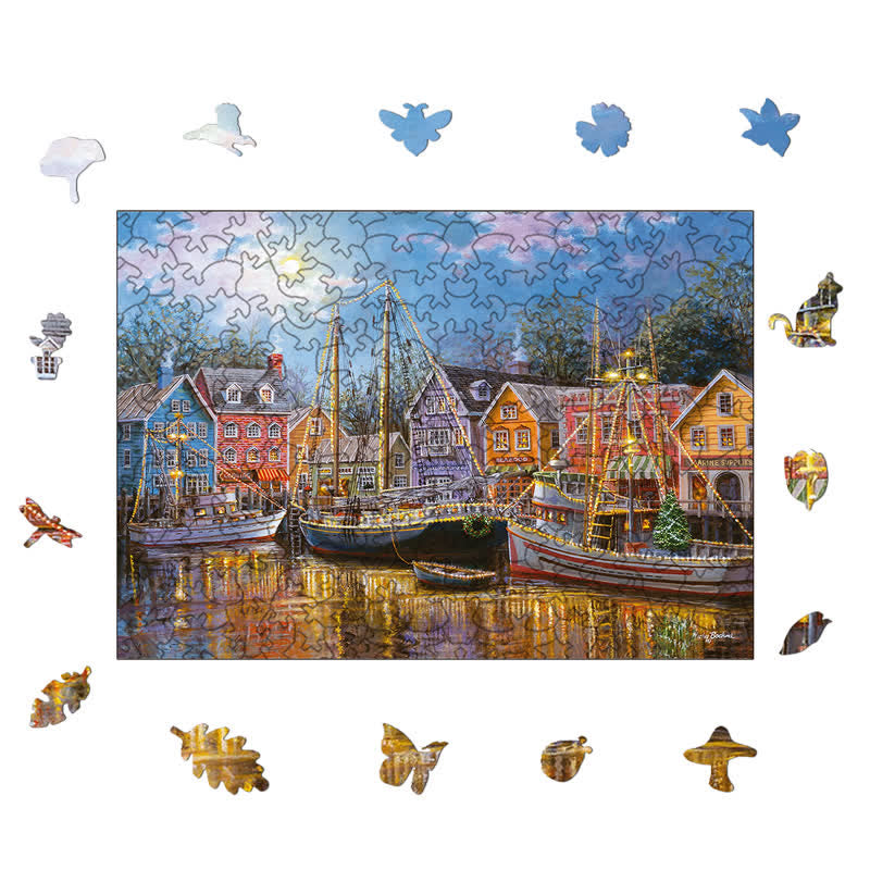 Rubbyoo Ships Aglow - Wooden Jigsaw Puzzle - image 7
