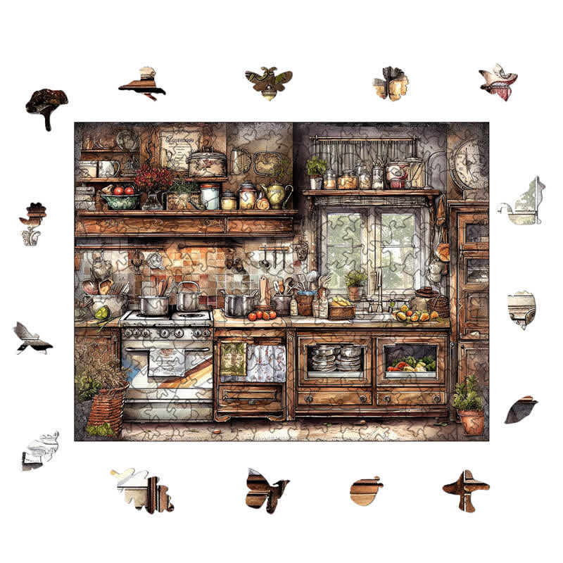 Rubbyoo Old Kitchen - Wooden Jigsaw Puzzle - image 1
