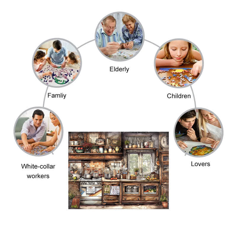 Rubbyoo Old Kitchen - Wooden Jigsaw Puzzle - image 5