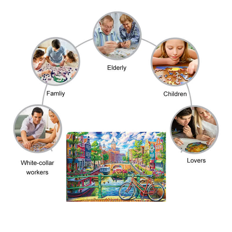 Rubbyoo Amsterdam Canal - Wooden Jigsaw Puzzle - image 2