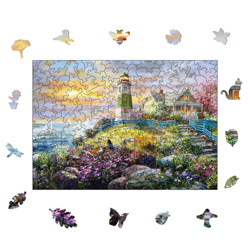 Rubbyoo Watching The Sunset - Wooden Jigsaw Puzzle - image 1