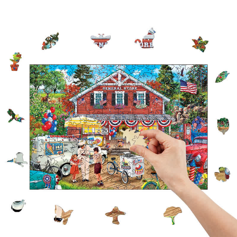 Rubbyoo Fourth of July - Wooden Jigsaw Puzzle - image 7