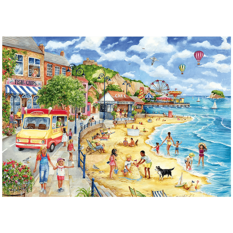 Rubbyoo Seaside Promenade - Wooden Jigsaw Puzzle - A2 (500 PCS) - Wooden Gift Packaging - image 0