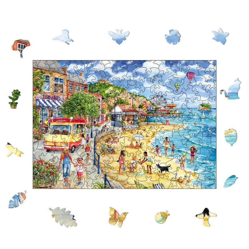 Rubbyoo Seaside Promenade - Wooden Jigsaw Puzzle - image 1