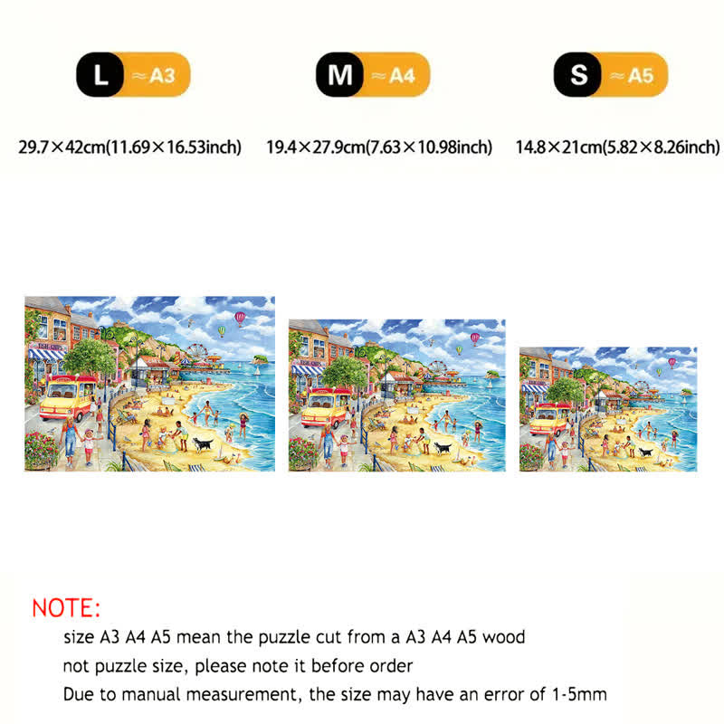 Rubbyoo Seaside Promenade - Wooden Jigsaw Puzzle - image 3