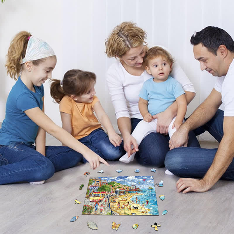 Rubbyoo Seaside Promenade - Wooden Jigsaw Puzzle - image 5