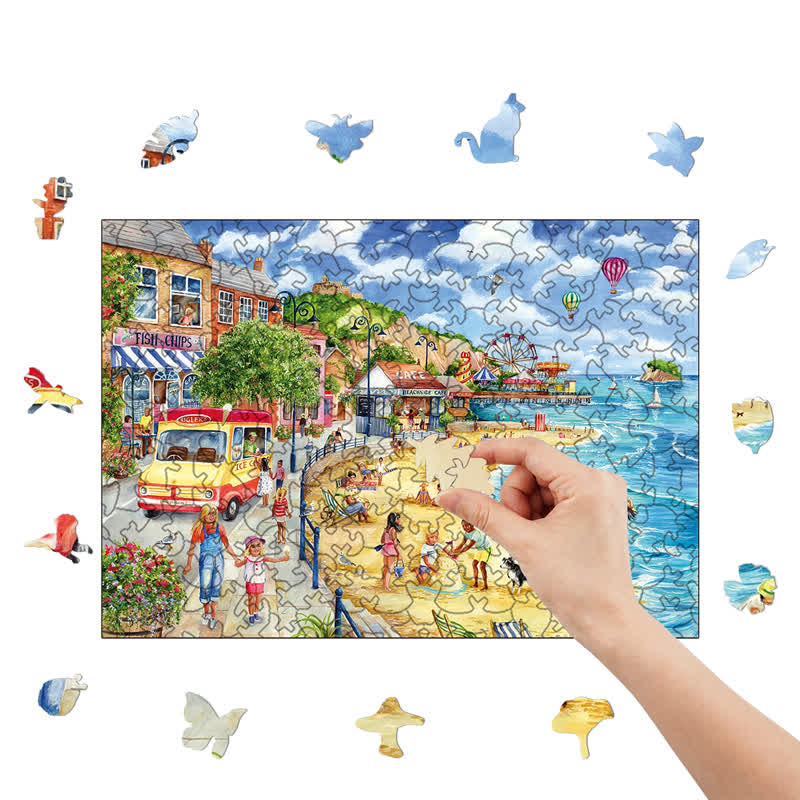 Rubbyoo Seaside Promenade - Wooden Jigsaw Puzzle - image 8