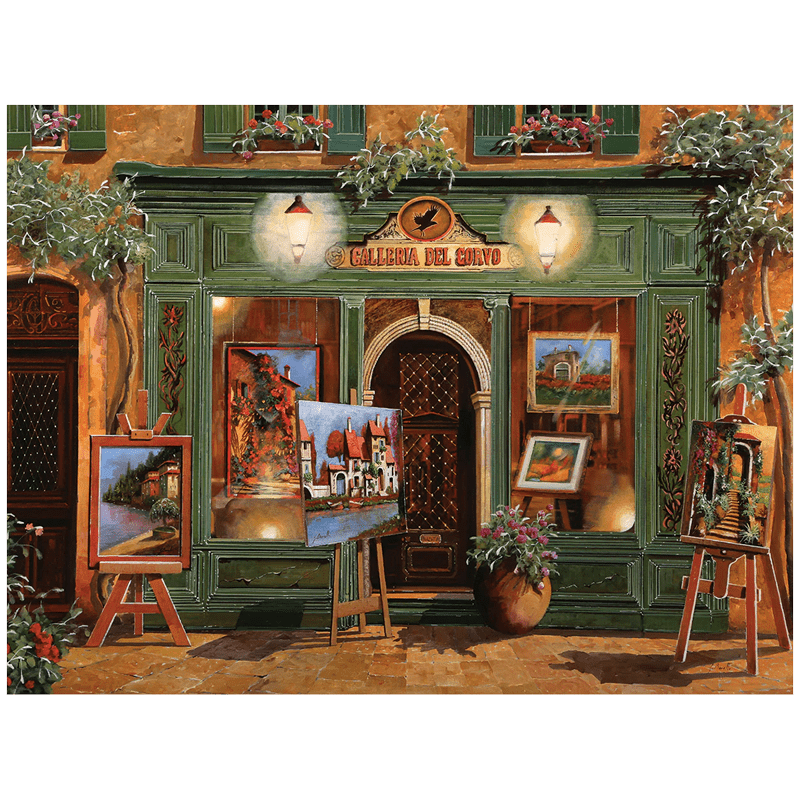 Rubbyoo La Galleria Del Corvo - Wooden Jigsaw Puzzle - A2 (500 PCS) - Wooden Gift Packaging - image 0