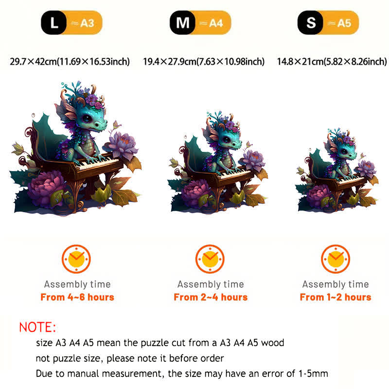 Rubbyoo Elegant Baby Dragon - Wooden Jigsaw Puzzle - image 3