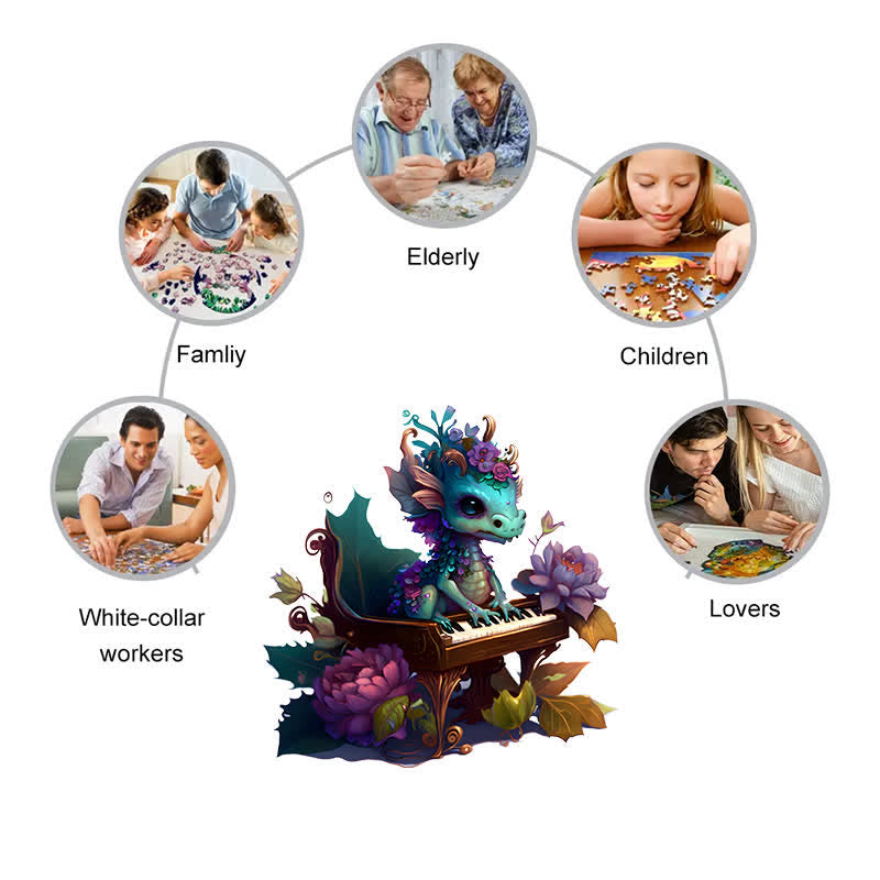 Rubbyoo Elegant Baby Dragon - Wooden Jigsaw Puzzle - image 4