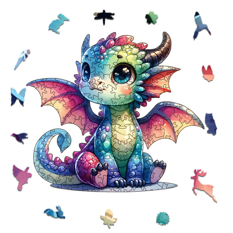Rubbyoo Baby Dragon - Wooden Jigsaw Puzzle - image 1
