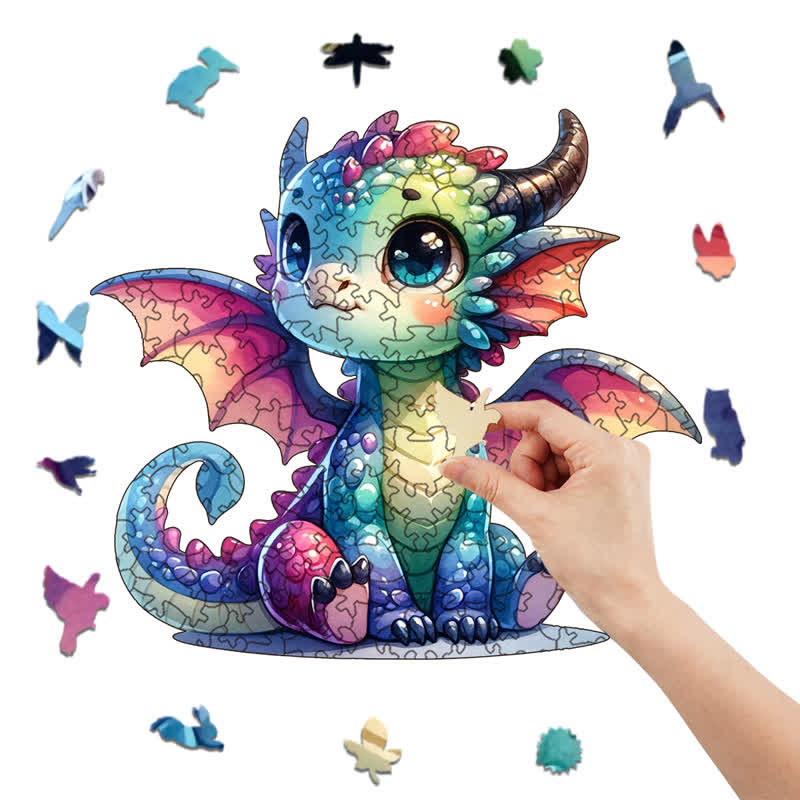 Rubbyoo Baby Dragon - Wooden Jigsaw Puzzle - image 7