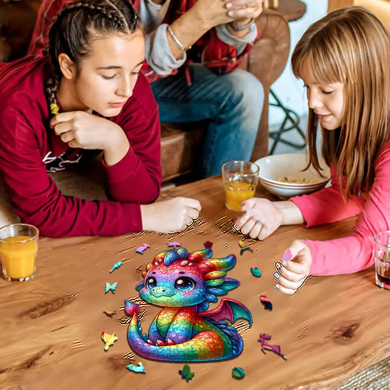 Rubbyoo Colorful Baby Dragon - Wooden Jigsaw Puzzle - image 2