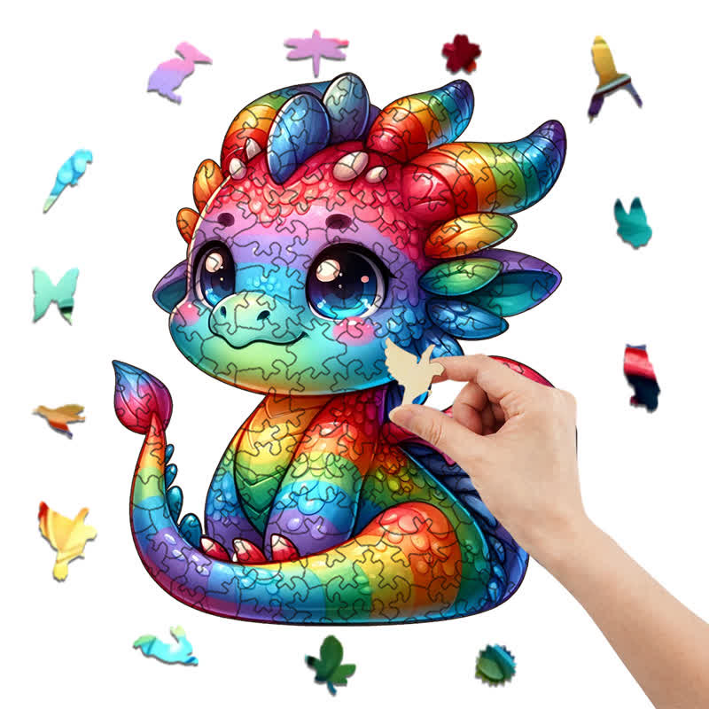 Rubbyoo Colorful Baby Dragon - Wooden Jigsaw Puzzle - image 7