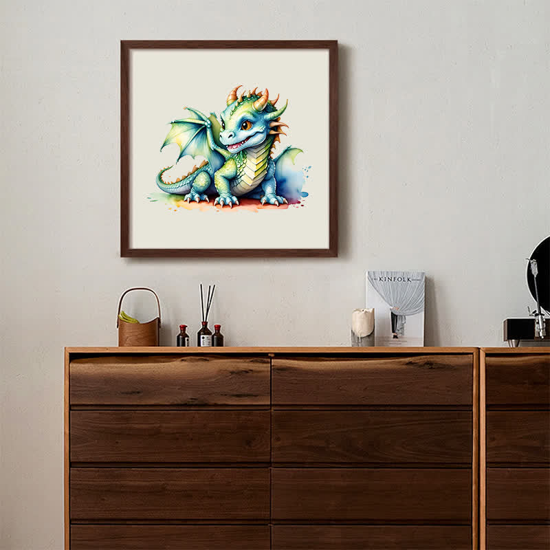 Rubbyoo Adorable Watercolor Baby Dragon - Wooden Jigsaw Puzzle - image 5