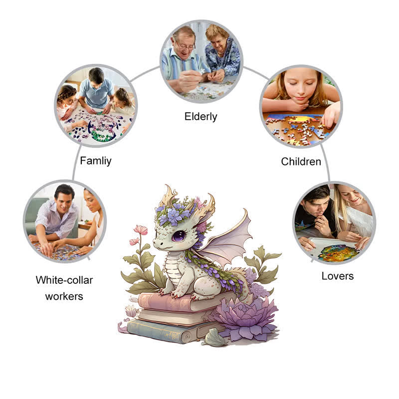 Rubbyoo Lovely Dragon - Wooden Jigsaw Puzzle - image 2