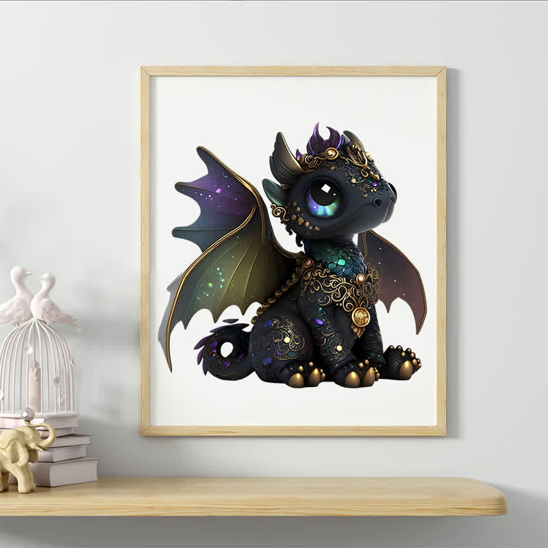 Rubbyoo Black Baby Dragon - Wooden Jigsaw Puzzle - image 2