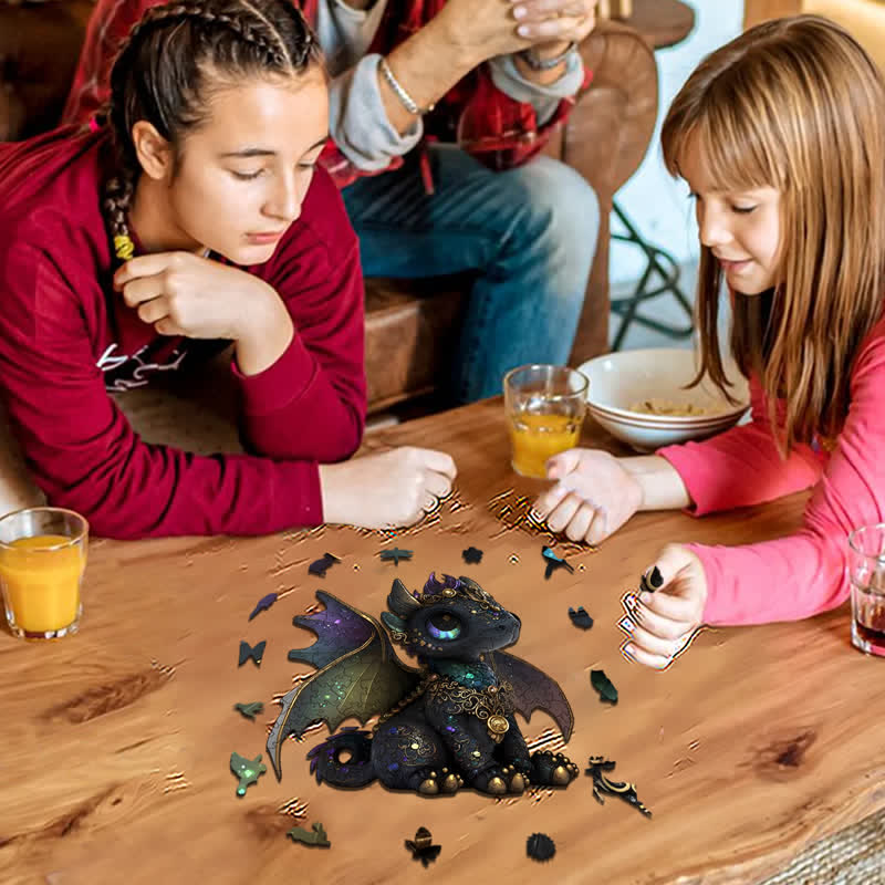 Rubbyoo Black Baby Dragon - Wooden Jigsaw Puzzle - image 8