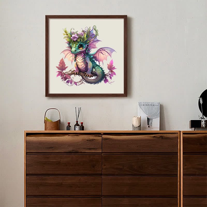 Rubbyoo Adorable Little Baby Dragon And Flowers - Wooden Jigsaw Puzzle - image 7