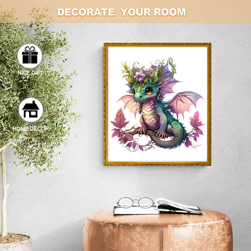 Rubbyoo Adorable Little Baby Dragon And Flowers - Wooden Jigsaw Puzzle - image 6
