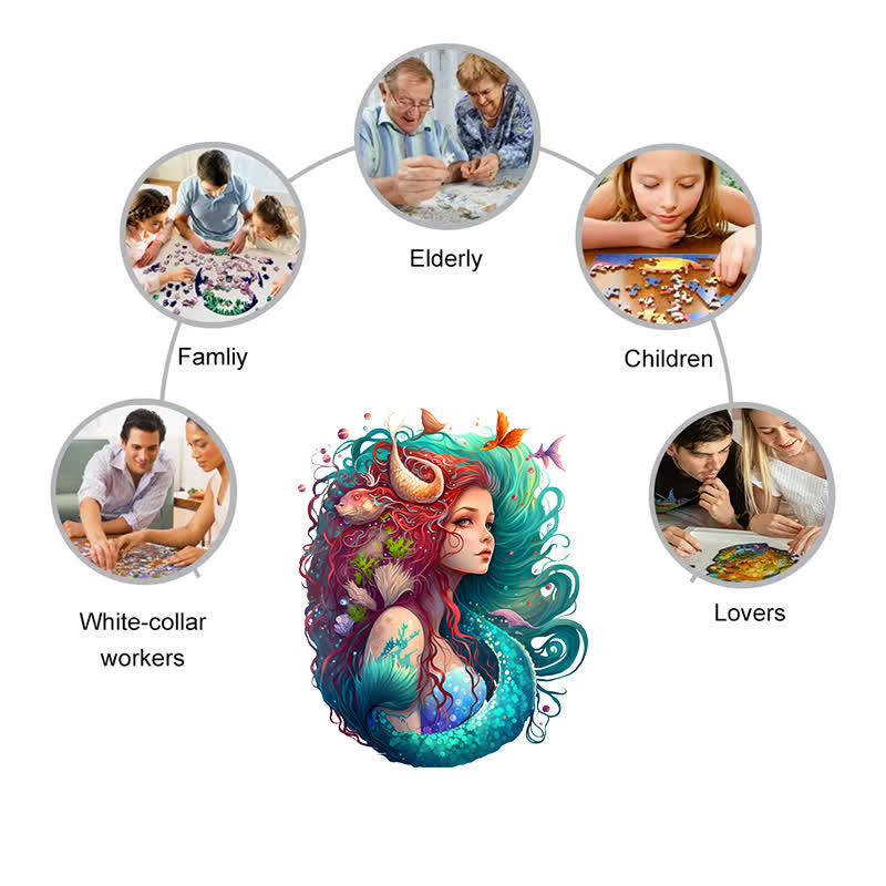 Rubbyoo Elegant Mermaid Princess - Wooden Jigsaw Puzzle - image 2