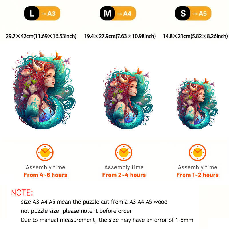 Rubbyoo Elegant Mermaid Princess - Wooden Jigsaw Puzzle - image 7