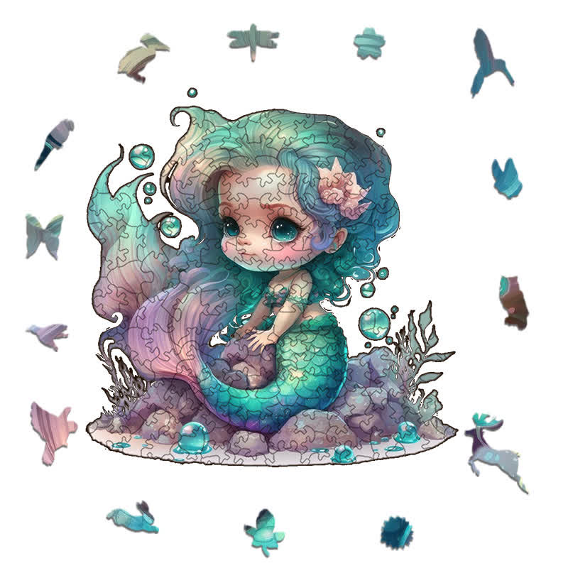 Rubbyoo Cute Mermaid Princess - Wooden Jigsaw Puzzle - image 4