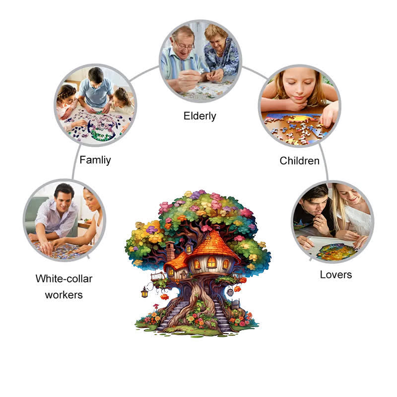 Rubbyoo Mushroom home - Wooden Jigsaw Puzzle - image 2