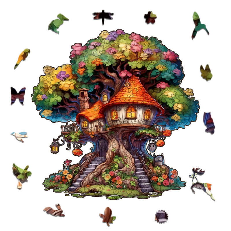 Rubbyoo Mushroom home - Wooden Jigsaw Puzzle - image 1