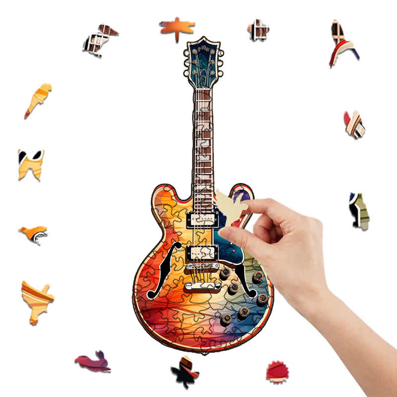 Rubbyoo Guitar Colorful -3 Wooden Jigsaw Puzzle - image 4
